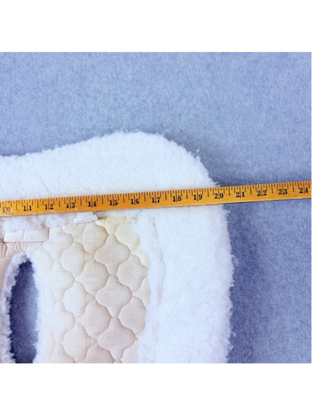 DURA-TECH White Fleece Wither Relief Half Saddle Pad Seat Saver 22x20